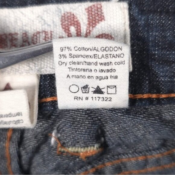 LAGUNA BEACH Women Jeans Embroidered Straight Flare USA MADE ND1010P Y2K Size 27 - Picture 12 of 13